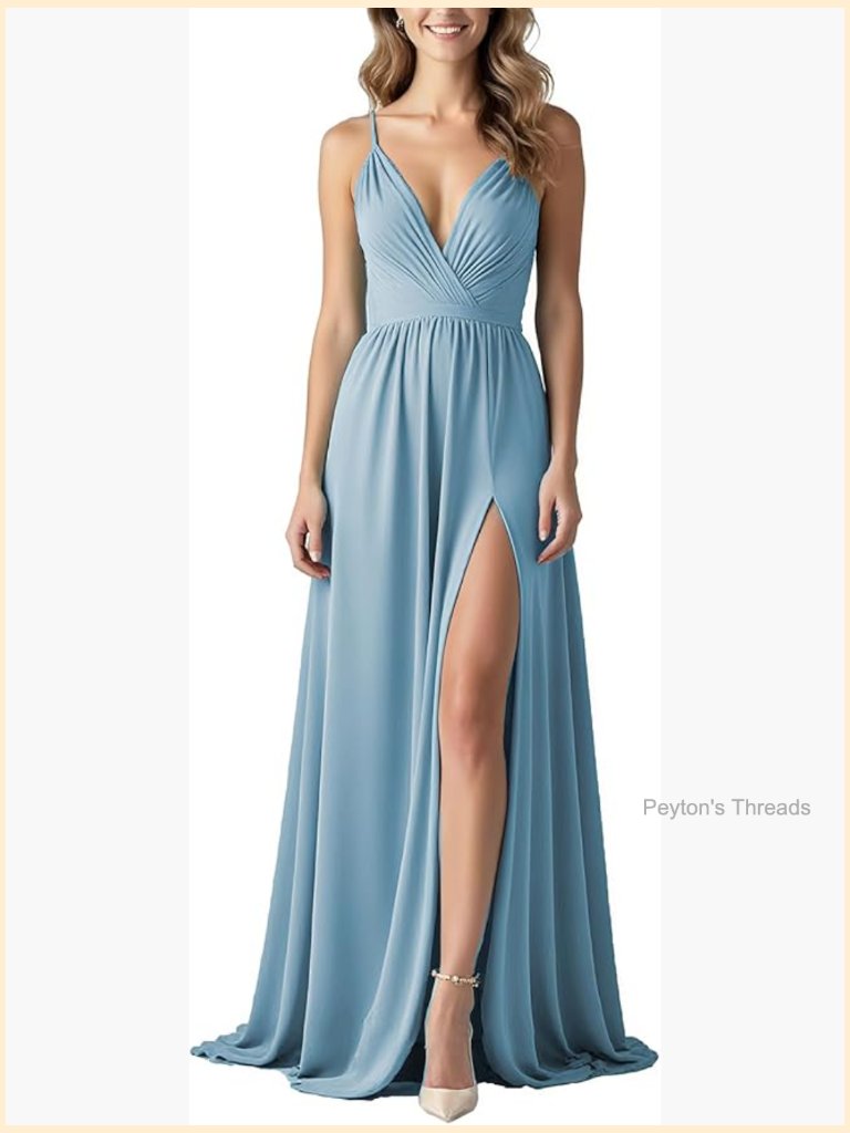 Sleeveless V-Neck Maxi Dress With Ruffle Hem For Wedding Guest & Evening